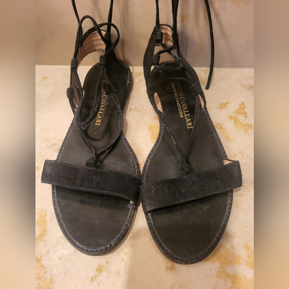 BLACK SUEDE GLADIATOR SANDAL